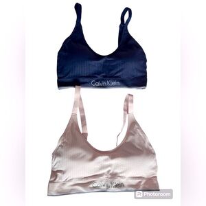 2 Calvin Klein Sports Bras, Size Large